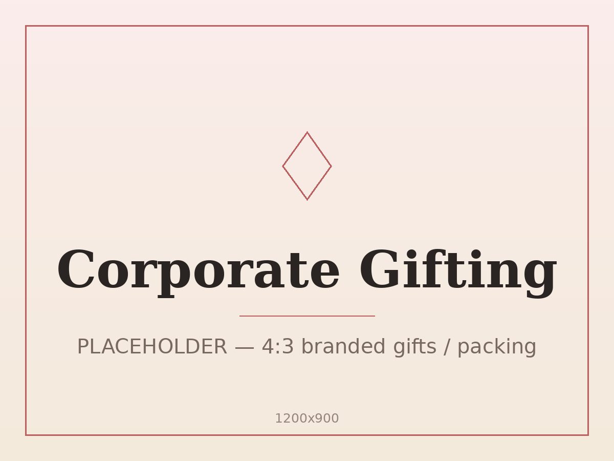 Custom-branded corporate gift boxes being prepared for a Malaysian company order